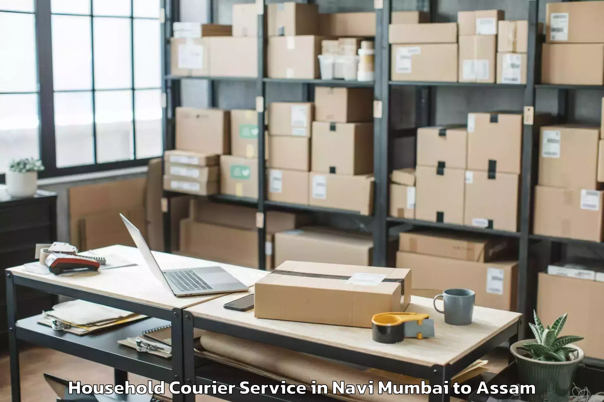 Navi Mumbai to Tamulpur Household Courier